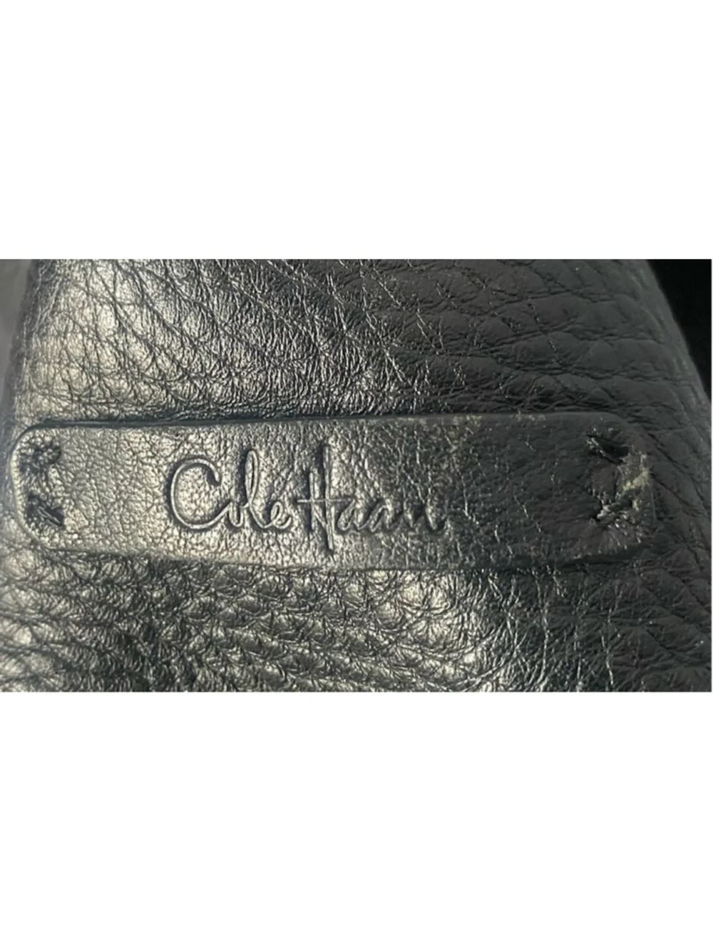 Cole Haan Black Hobo Purse Braided Strap EUC